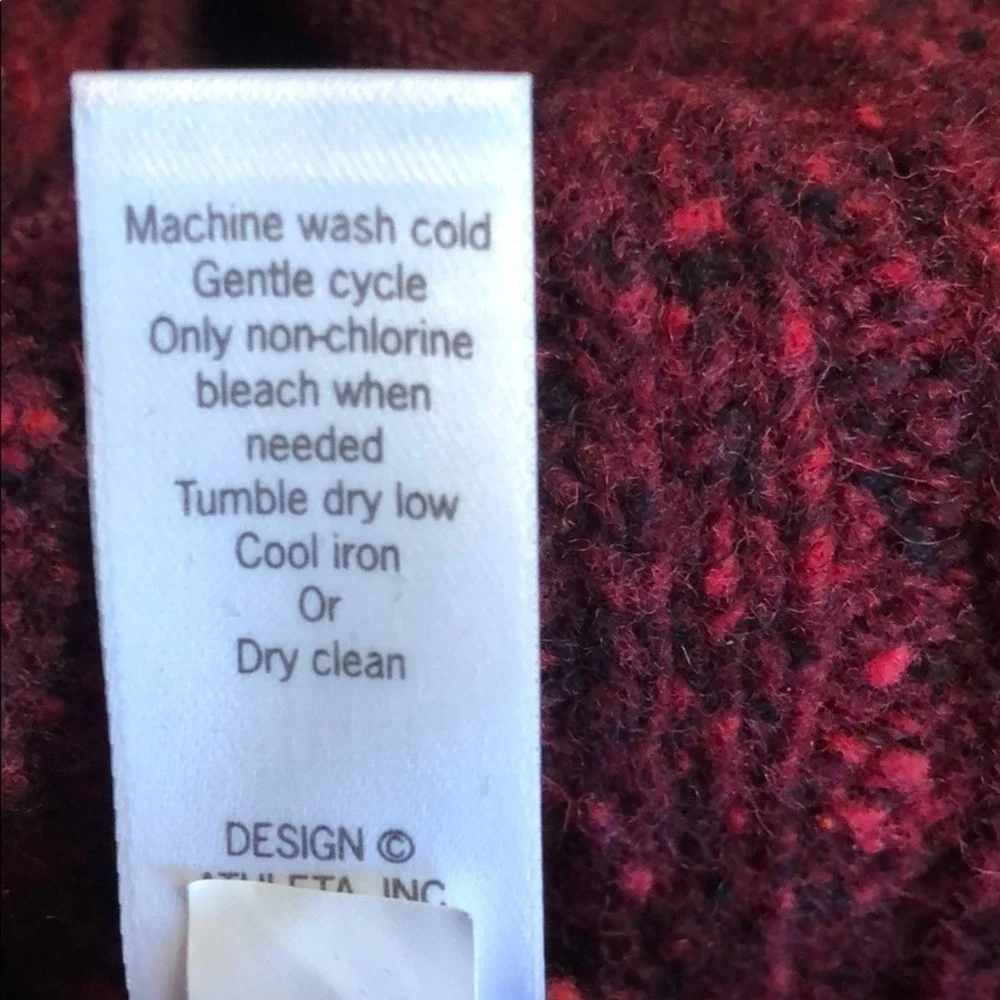 ATHLETA Donegal Passage Warm Wool Blend Marled Knit Poncho S/M - Picture 9 of 9